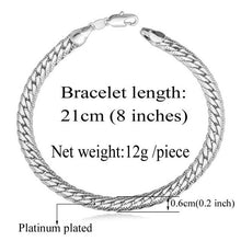 Load image into Gallery viewer, Starlord Venetian Bracelets 3 Color Rose Gold/Gold/Silver Color Snake Chain 6MM 21CM Trendy Gold Friendship Bracelets H739