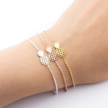 Load image into Gallery viewer, Minimalism Pineapple Bracelet For Women Dainty Gifts BFF Jewelry 2017 Friendship Stainless Steel Rose Gold Ananas Bracelet Femme