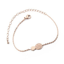 Load image into Gallery viewer, Minimalism Pineapple Bracelet For Women Dainty Gifts BFF Jewelry 2017 Friendship Stainless Steel Rose Gold Ananas Bracelet Femme