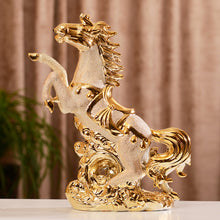 Load image into Gallery viewer, Fashionable Gold Flying Horse Ceramic Handicraft Furnishing Articles Creative Gold-plated High-spirited Horse
