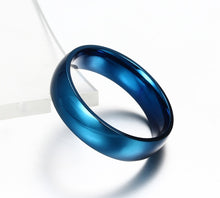 Load image into Gallery viewer, Vnox 6mm Classic Wedding Ring for Men / Women Gold / Blue / Silver Color Stainless Steel US size