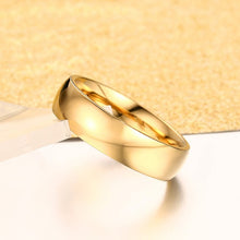 Load image into Gallery viewer, Vnox 6mm Classic Wedding Ring for Men / Women Gold / Blue / Silver Color Stainless Steel US size