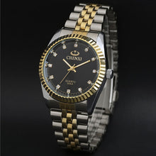 Load image into Gallery viewer, Golden New Clock gold Fashion Men watch full gold Stainless Steel Quartz watches Wrist Watch Wholesale CHENXI Gold watch men