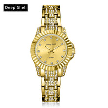 Load image into Gallery viewer, Metal Bracelet Quartz Bracelet Gold Bracelet Crystal Diamond Gold Watch
