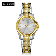 Load image into Gallery viewer, Metal Bracelet Quartz Bracelet Gold Bracelet Crystal Diamond Gold Watch