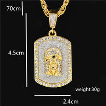 Load image into Gallery viewer, Uodesign The Praying Hands Pendants &amp; Necklaces Brother Gift Gold Color Crystal Alloy Hip Hop Men Chain Jewelry
