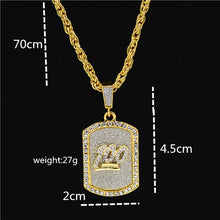 Load image into Gallery viewer, Uodesign The Praying Hands Pendants &amp; Necklaces Brother Gift Gold Color Crystal Alloy Hip Hop Men Chain Jewelry