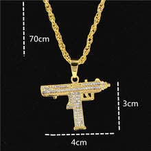 Load image into Gallery viewer, Uodesign The Praying Hands Pendants &amp; Necklaces Brother Gift Gold Color Crystal Alloy Hip Hop Men Chain Jewelry