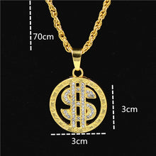 Load image into Gallery viewer, Uodesign The Praying Hands Pendants &amp; Necklaces Brother Gift Gold Color Crystal Alloy Hip Hop Men Chain Jewelry