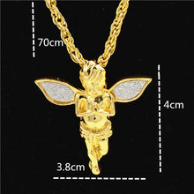 Load image into Gallery viewer, Uodesign The Praying Hands Pendants &amp; Necklaces Brother Gift Gold Color Crystal Alloy Hip Hop Men Chain Jewelry