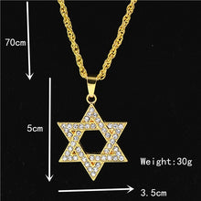 Load image into Gallery viewer, Uodesign The Praying Hands Pendants &amp; Necklaces Brother Gift Gold Color Crystal Alloy Hip Hop Men Chain Jewelry