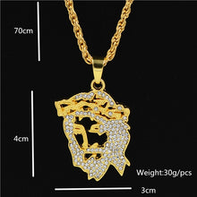 Load image into Gallery viewer, Uodesign The Praying Hands Pendants &amp; Necklaces Brother Gift Gold Color Crystal Alloy Hip Hop Men Chain Jewelry