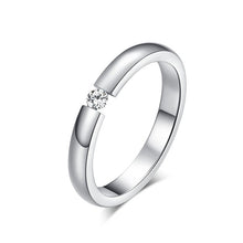 Load image into Gallery viewer, Engagement Ring for Women Stainless Steel Silver Gold Color Finger Girl Gift US Size 5 6 7 8 9 10