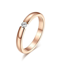 Load image into Gallery viewer, Engagement Ring for Women Stainless Steel Silver Gold Color Finger Girl Gift US Size 5 6 7 8 9 10