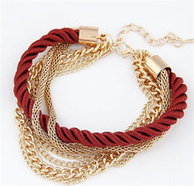 Load image into Gallery viewer, Free Shipping Fashion Multilayer Charm Bracelet Exaggerated Gold Chain Bracelet Femme High Quality Of Handwoven Rope Jewelry