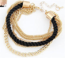 Load image into Gallery viewer, Free Shipping Fashion Multilayer Charm Bracelet Exaggerated Gold Chain Bracelet Femme High Quality Of Handwoven Rope Jewelry