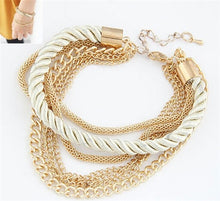 Load image into Gallery viewer, Free Shipping Fashion Multilayer Charm Bracelet Exaggerated Gold Chain Bracelet Femme High Quality Of Handwoven Rope Jewelry