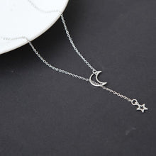 Load image into Gallery viewer, Fashion Moon Star Pendant Choker Necklace Gold Color Alloy Zinc Chain Necklace Necklace For Women Party Jewelry Archery Necklace
