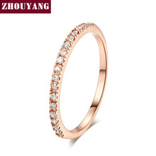 Load image into Gallery viewer, Wedding Ring For Women Man Concise Classical Multicolor Mini Cubic Zirconia Rose Gold Color Fashion Jewelry R132 R133 ZHOUYANG