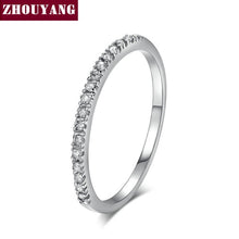 Load image into Gallery viewer, Wedding Ring For Women Man Concise Classical Multicolor Mini Cubic Zirconia Rose Gold Color Fashion Jewelry R132 R133 ZHOUYANG