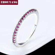 Load image into Gallery viewer, Wedding Ring For Women Man Concise Classical Multicolor Mini Cubic Zirconia Rose Gold Color Fashion Jewelry R132 R133 ZHOUYANG