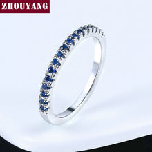 Load image into Gallery viewer, Wedding Ring For Women Man Concise Classical Multicolor Mini Cubic Zirconia Rose Gold Color Fashion Jewelry R132 R133 ZHOUYANG