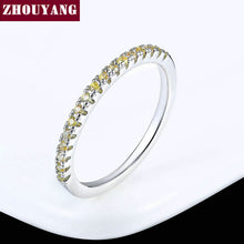 Load image into Gallery viewer, Wedding Ring For Women Man Concise Classical Multicolor Mini Cubic Zirconia Rose Gold Color Fashion Jewelry R132 R133 ZHOUYANG