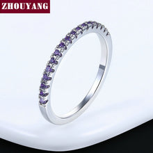 Load image into Gallery viewer, Wedding Ring For Women Man Concise Classical Multicolor Mini Cubic Zirconia Rose Gold Color Fashion Jewelry R132 R133 ZHOUYANG