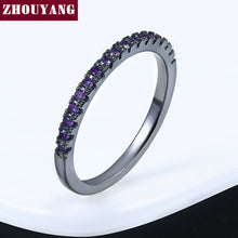 Load image into Gallery viewer, Wedding Ring For Women Man Concise Classical Multicolor Mini Cubic Zirconia Rose Gold Color Fashion Jewelry R132 R133 ZHOUYANG