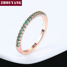 Load image into Gallery viewer, Wedding Ring For Women Man Concise Classical Multicolor Mini Cubic Zirconia Rose Gold Color Fashion Jewelry R132 R133 ZHOUYANG