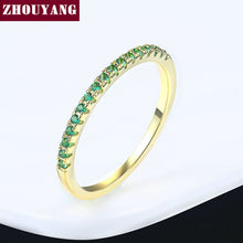 Load image into Gallery viewer, Wedding Ring For Women Man Concise Classical Multicolor Mini Cubic Zirconia Rose Gold Color Fashion Jewelry R132 R133 ZHOUYANG