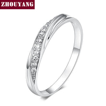 Load image into Gallery viewer, ZHOUYANG Wedding  Ring For Women Lovers Simple Cubic Zirconia Rose Gold Color Fashion Jewelry  ZYR314 ZYR317