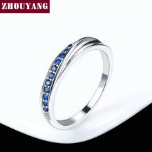 Load image into Gallery viewer, ZHOUYANG Wedding  Ring For Women Lovers Simple Cubic Zirconia Rose Gold Color Fashion Jewelry  ZYR314 ZYR317
