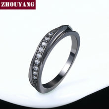 Load image into Gallery viewer, ZHOUYANG Wedding  Ring For Women Lovers Simple Cubic Zirconia Rose Gold Color Fashion Jewelry  ZYR314 ZYR317