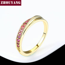 Load image into Gallery viewer, ZHOUYANG Wedding  Ring For Women Lovers Simple Cubic Zirconia Rose Gold Color Fashion Jewelry  ZYR314 ZYR317