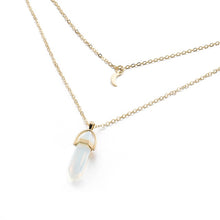 Load image into Gallery viewer, KISSWIFE Fashion Bohemia 1 PCS Natural Stone Moon Choker Gold Color Crystal Pendant Necklace For Women Wedding Party Gift