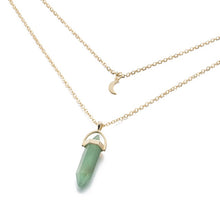 Load image into Gallery viewer, KISSWIFE Fashion Bohemia 1 PCS Natural Stone Moon Choker Gold Color Crystal Pendant Necklace For Women Wedding Party Gift