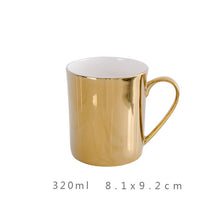 Load image into Gallery viewer, Ins gold coffee cup gold plated silver cup Bone China Tea Cups Gold Plated Mirror Effects Creative Drinkware
