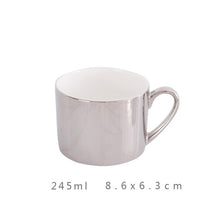 Load image into Gallery viewer, Ins gold coffee cup gold plated silver cup Bone China Tea Cups Gold Plated Mirror Effects Creative Drinkware