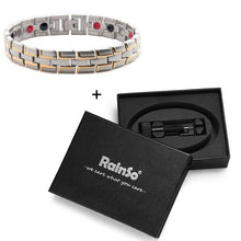 Load image into Gallery viewer, Healing Magnetic Bracelet Men/Woman 316L Stainless Steel 3 Health Care Elements(Magnetic,FIR,Germanium) Gold Bracelet Hand Chain