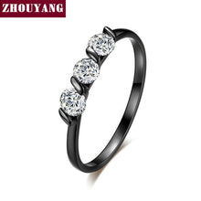 Load image into Gallery viewer, ZHOUYAN Engagement Wedding Ring For Women Classic Simple CZ Austrian Crystal Rose Gold Color Fashion Jewelry Lover Ring R067