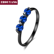 Load image into Gallery viewer, ZHOUYAN Engagement Wedding Ring For Women Classic Simple CZ Austrian Crystal Rose Gold Color Fashion Jewelry Lover Ring R067