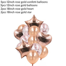 Load image into Gallery viewer, Gold/Rose Gold/Silver Bride To Be Letter Heart/Star Foil Confetti Balloons For Bachelorette Hen Party/Wedding Party Decoration