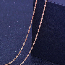 Load image into Gallery viewer, RE 45cm DIY women's chain Necklaces Friendly Copper Wave/Snake/Box Chains Jewelry Beads for Pendant Accessories rose gold J40