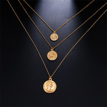 Load image into Gallery viewer, IPARAM Fashion Multiple Layers Cross Necklaces For Women Charm Gold Color Chokers Necklace Boho Collares Female Party Jewelry