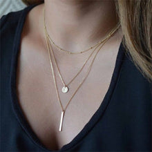 Load image into Gallery viewer, IPARAM Fashion Multiple Layers Cross Necklaces For Women Charm Gold Color Chokers Necklace Boho Collares Female Party Jewelry