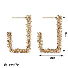 Load image into Gallery viewer, LZHLQ Drop Dangle Earrings Statement Earrings 2018 Fashion Metal Earrings For Women Gold And Silver Jewelry Simple Vintage