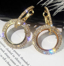 Load image into Gallery viewer, New design creative jewelry high-grade elegant crystal earrings round Gold and silver earrings wedding party earrings for woman