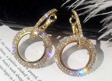 Load image into Gallery viewer, New design creative jewelry high-grade elegant crystal earrings round Gold and silver earrings wedding party earrings for woman