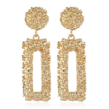 Load image into Gallery viewer, LZHLQ Drop Dangle Earrings Statement Earrings 2018 Fashion Metal Earrings For Women Gold And Silver Jewelry Simple Vintage